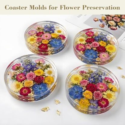 3PCS 18-Cavity Coaster Resin Molds, Round Coaster Molds for Epoxy Resin - Image 3