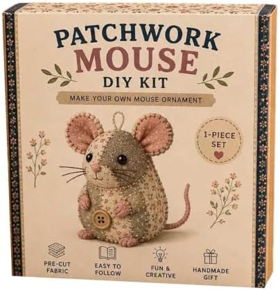 smtsmt DIY Patchwork Animal Kit, Complete Handmade Sewing Set for Beginners, Create Cute Mice Sheep Koala Patchwork Stitching Project for Craft Lovers (Color-B) by Unknown