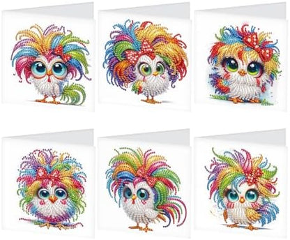 JISHSHAY 6 PCS Diamond Painting Greeting Cards Chick Diamond Art Birthday Cards with Envelopes Mosaic Kits for Adults Gem Art Gem Painting for Thanksgiving Anniversary Graduation All-Occasion by Unknown