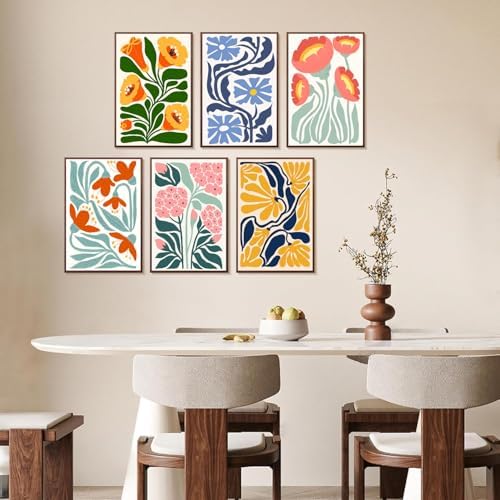 6 Pack Paint by Numbers Kit for Adults and Kids Beginner, Flower Adult Paint by Number Kits on Canvas, Easy Flowers DIY Acrylic Oil Painting by Numbers Kits Perfect for Home Wall Decor 8 x 12 Inch - Image 3