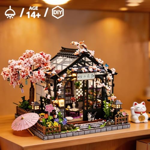 Japanese Sakura Miniature House Kit, DIY Miniature Dollhouse Kits for Adult - Image 6