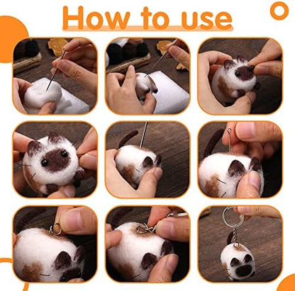 Mayboos Needle Felting Kit, 3 Pieces Animal Needle Felting Starter Kit - Image 4