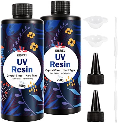KISREL UV Resin 500g, Upgraded Hard Crystal Clear UV Epoxy Resin by KISREL