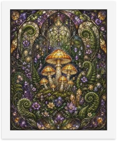 Bozfoxa Paint by Numbers Kit for Adults Beginner Mushroom Glass - Image 2