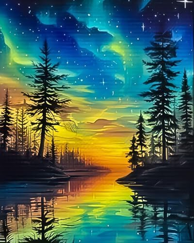 Paint by Numbers Kit for Adults, Starry Tree Adult Paint by Number Kits by Unknown