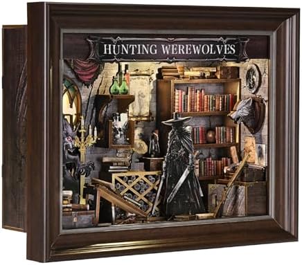 Book Nook Kit, Picture Frame Booknook, Wall Mounted 3D Puzzle Model by ETKVR