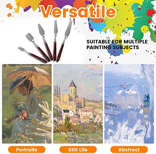10PCS Palette Knife, Stainless Steel Painting Knife Set, Flexible Spatula Pallet Knife, Metal Artist Knives, Oil Painting Accessories Color Mixing Scraper for Oil, Canvas, Acrylic Painting By CUALORK - Image 7
