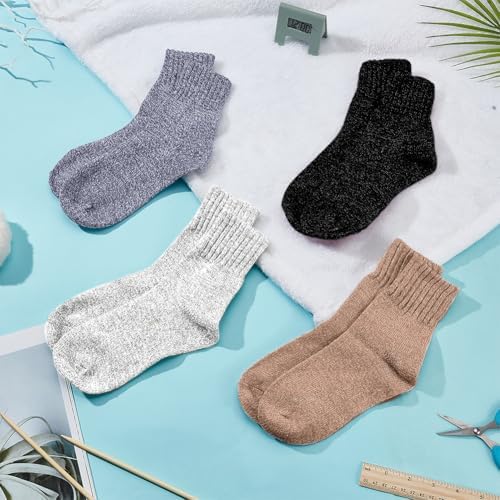 WEBEEDY 4 Sets Socks Knitting Kit Complete DIY Knitting Set with Premium Yarn and Detailed Instruction for Adults Beginner,Easy to Use Socks Knitting Starter Pack Crochet Supplies Craft Set - Image 7