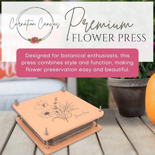 Wooden Flower Press Kit for Drying & Preserving Flowers, 10 Layers - Image 3