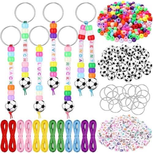 Landical 564 Pcs Soccer Keychain Making Kit Soccer Party Favor Fun Color by Landical