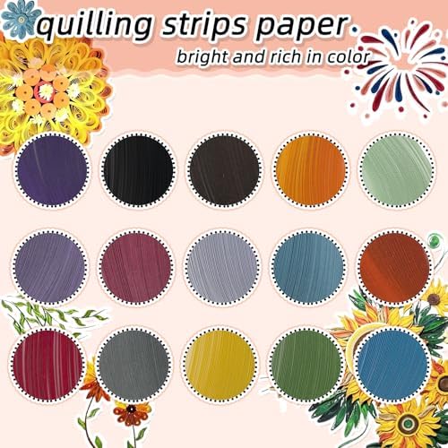 360Pcs 1/8" x 21" Quilling Paper Strips - Image 3