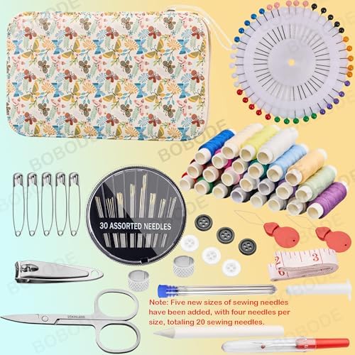 Bobode 140 PCS Travel Sewing Set Basic Hand Sewing Kit for Adults - Image 2