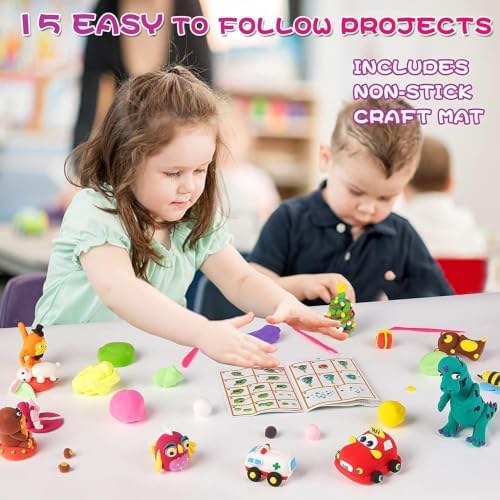 Air Dry Clay Kit for Kids – 36 Colors Non-Toxic Soft Modeling Clay Set - Image 6