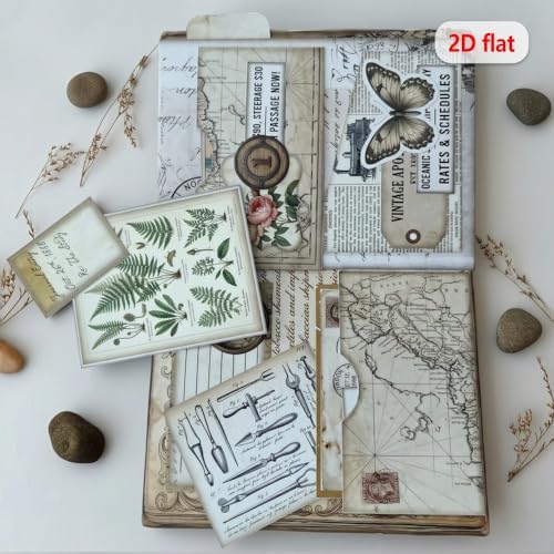 Trifold Folio Mini Project,Folio Booklet Craft Kit, Junk Journal Kit, Scrapbooking Supplies, Journaling Decor, Mini Folio Writer Folder Project, Arts & Crafts Gifts, Handmade Decor Accessories - Image 6
