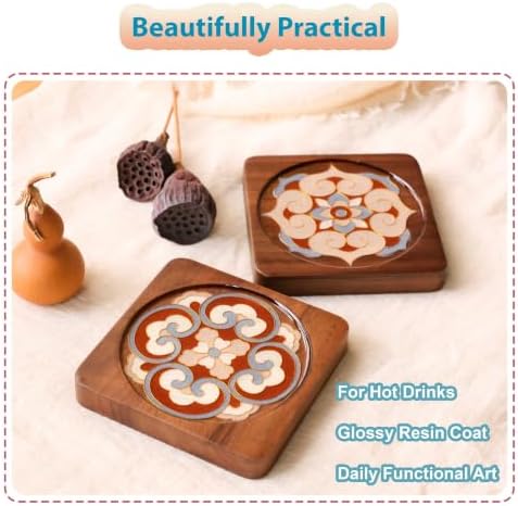 Cloisonne Kit, DIY Coasters Craft Kits, Filigree Enamel Art, Mandala - Image 6