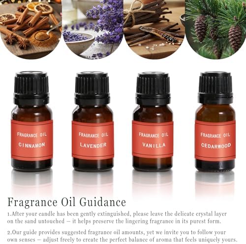 LAMORGIFT Pearled Candle Making Kit- Sand Wax Gift Set- 3.3LB Candle Sand with Wicks, 4 Pcs Glass Candle-Jars with Plastic Tray, 40ml Fragrance Oils Accessories for DIY Scented Candles & Home Decor - Image 3