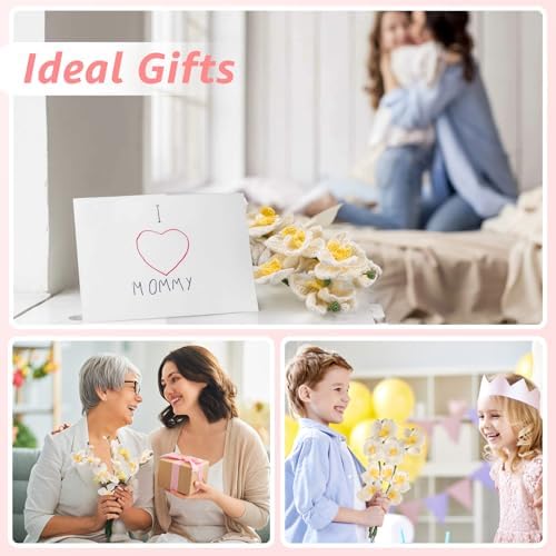 Noocro Crochet Kit Flower Bouquet, Rose, Lily Myosotis, Poppy, Tulip and Orchid with Video Tutorial and Detailed Instructions, Complete Kit Craft Supplies Holiday Gift (Orchid) - Image 7