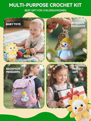 SwiftGo Crochet Kit for Beginners, 2Pcs Duck Crochet Animal Kits with Step-by-Step Video Tutorials, Beginner Amigurumi Crochet Starter Kit for Adults Kids, Holiday Birthday Gift - Image 4
