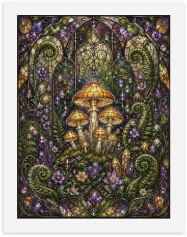 Bozfoxa Paint by Numbers Kit for Adults Beginner Mushroom Glass by Unknown