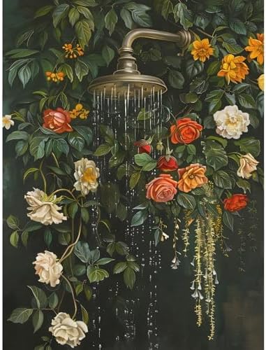 VIGEGU Flowers Paint by Numbers Kit for Adults Beginner,Easy Adult Paint by Number Kits on Canvas DIY Painting for Beginners Art by Numbers for Home Wall Decor 16x20 Inch by VIGEGU