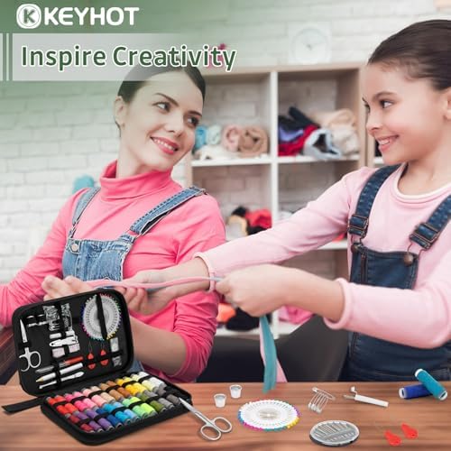 KEYHOT Sewing Kit for Adults, Needle and Thread Kit, Travel Size 130 Pcs - Image 6