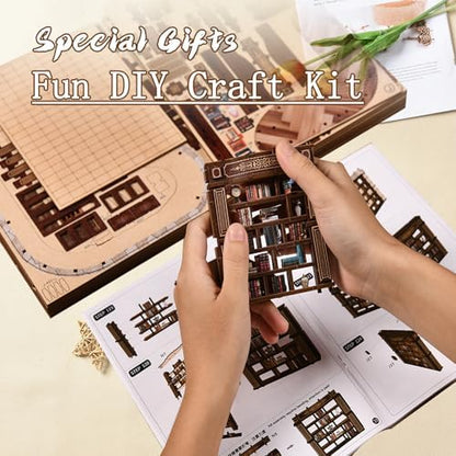 OZJAY Dreamy Book Hall Book Nook Kit 3D Wooden Puzzles for Adults - Image 4