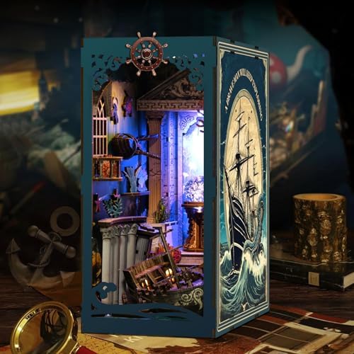 ISSEVE Book Nook Kit, Dollhouse Booknook Kits for Adults Bookshelf Décor - Image 6