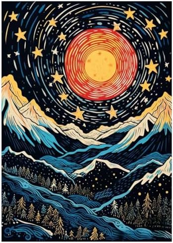 DOTSOPS Mountain Diamond Art Painting Kits DIY Paint by Diamonds for Adults by DOTSOPS
