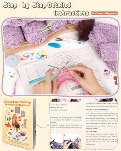 Katech Knitting Kit for Beginners Adults-Beginners Knitting Kit for Kids - Image 3