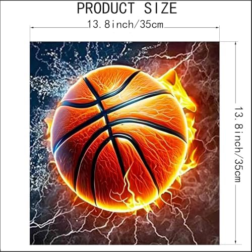 YOLENIX Paint by Numbers for Adults and Kids, 3pack Ball Games Painting by Number Kits On Canvas, Number Artist Paint by Number Kit Funny DIY, Home Wall Decor, Gifts 14X14inch - Image 5