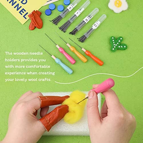 Wonvoc 80 Pcs Needle Felting Needles, 4 Sizes Triangle Felting Needles - Image 5