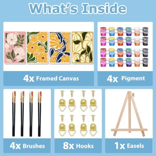 Flower Paint by Number for Adults, Paint by Numbers Kit for Adults 8x12 in - Image 6