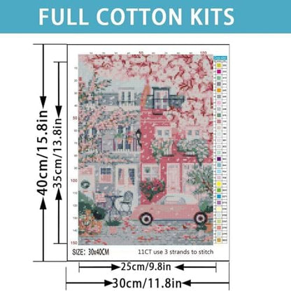 TCDZMYGS Stamped Cross Stitch Kits for Beginners-City Landscape,12x16in - Image 3