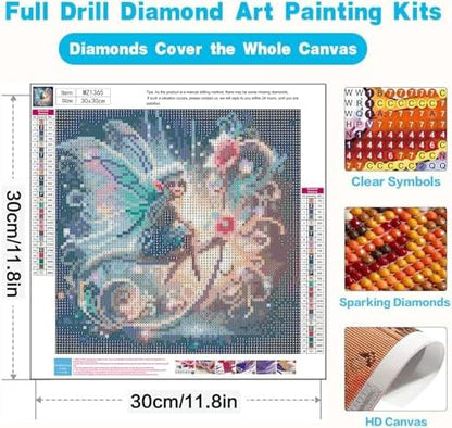 Xylogist Diamond Art Kits for Adults,Fairy Diamond Painting Kits 12X12 Inch - Image 4