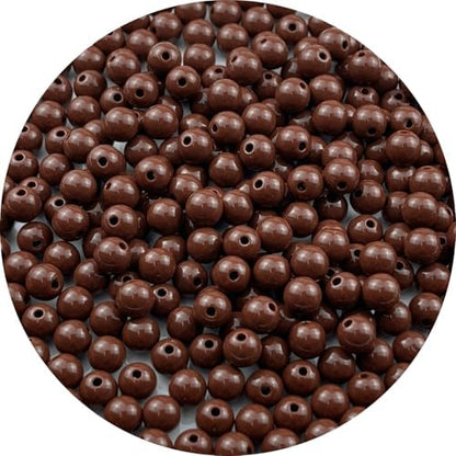 300pcs Acrylic Round Beads for Crafts 8mm Resin Candy Color Spacer Beads with Hole for Jewelry Making Sewing Crafts Decoration Necklaces Bracelets Earrings Supplies(Brown) by Unknown