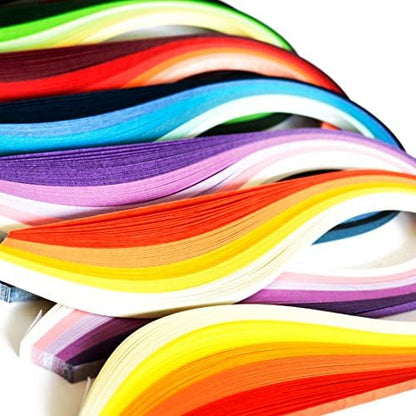 JUYA Multi-Color Quilling Strips Set 600 Strips 30 Colors 39cm 10mm - Image 3