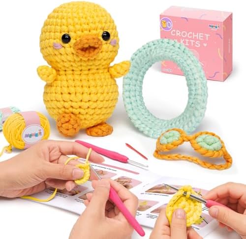 Mewaii Summer Duck Crochet Kit for Beginners, 40% Extra Yarn by Mewaii