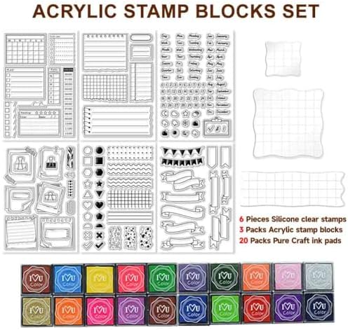 29 Pcs Journal Stamps for Crafting Card Making Supplies Set - Image 2