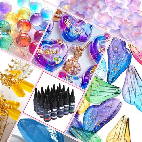 KISREL UV Resin, 20 Colors - 400g UV Resins Kit, Transparent Colored Resins, Rigid Ultraviolet Clear Resin for Crafts, Jewelry Making and Decoration - Image 6
