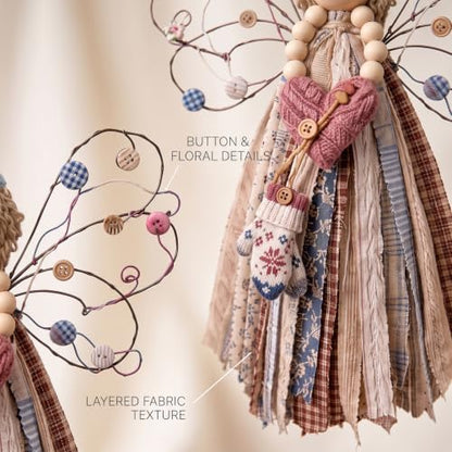 Fabric Angel Wall Hanging Kit, DIY Macrame Craft for Adults Beginners - Image 6