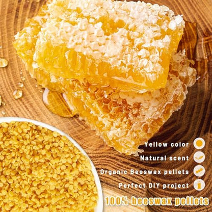 5lbs Beeswax Candle Making Kit with Electric Wax Melting Pot - Image 2