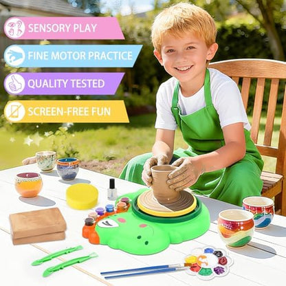 Pottery Wheel for Kids, Dino Craft Kit Arts and Crafts for Kids Ages 6-12 - Image 6