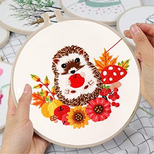 Louise Maelys Cute Hedgehog Embroidery Kit for Beginners Animal Craft - Image 3