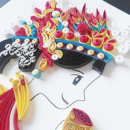 ODETOJOY Quilling Paper Gradient Quilling Strips 3mm Crafts Filigrana Paper 1/8inch Rainbow Color 120pcs Length 21inch (Red) - Image 5
