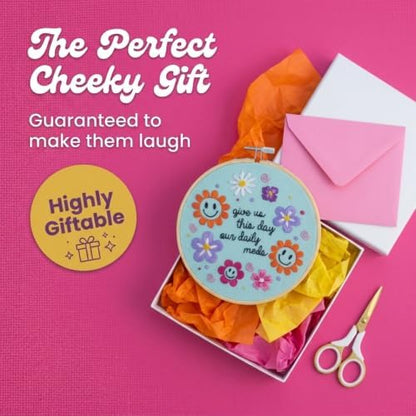 FUNATIC Give Us This Day Our Daily Meds Funny Embroidery Kit for Adults - Image 6