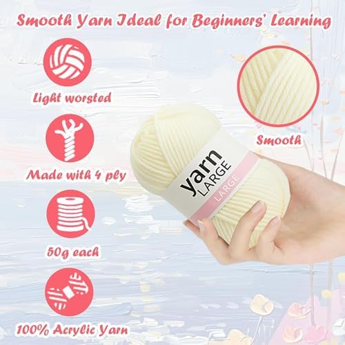 Yarniss Rose Crochet Blanket Kit for Beginners, Yarn & Video Tutorial - Image 2