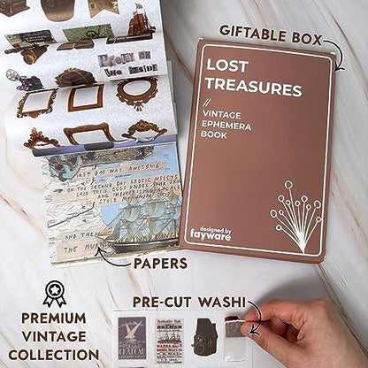 Junk Journal Supplies with 410+ Washi Stickers & Vintage Scrapbook Stickers - Image 3