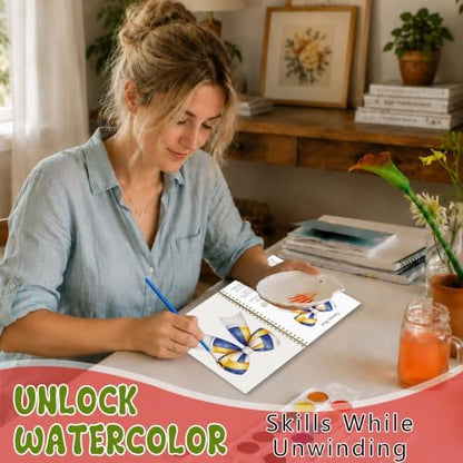 Sports Bow Watercolor Workbook, Athletic Painting Set with Palette Brush - Image 5