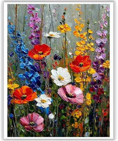 HITO Wildflowers Paint by Numbers Kit for Adults 16x20 Inch Frameless by HITO