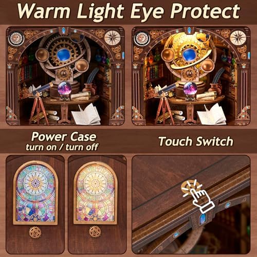 TOYQI Book Nook Kit, DIY Miniature Dollhouse Kit for Adults and Teens - Image 6